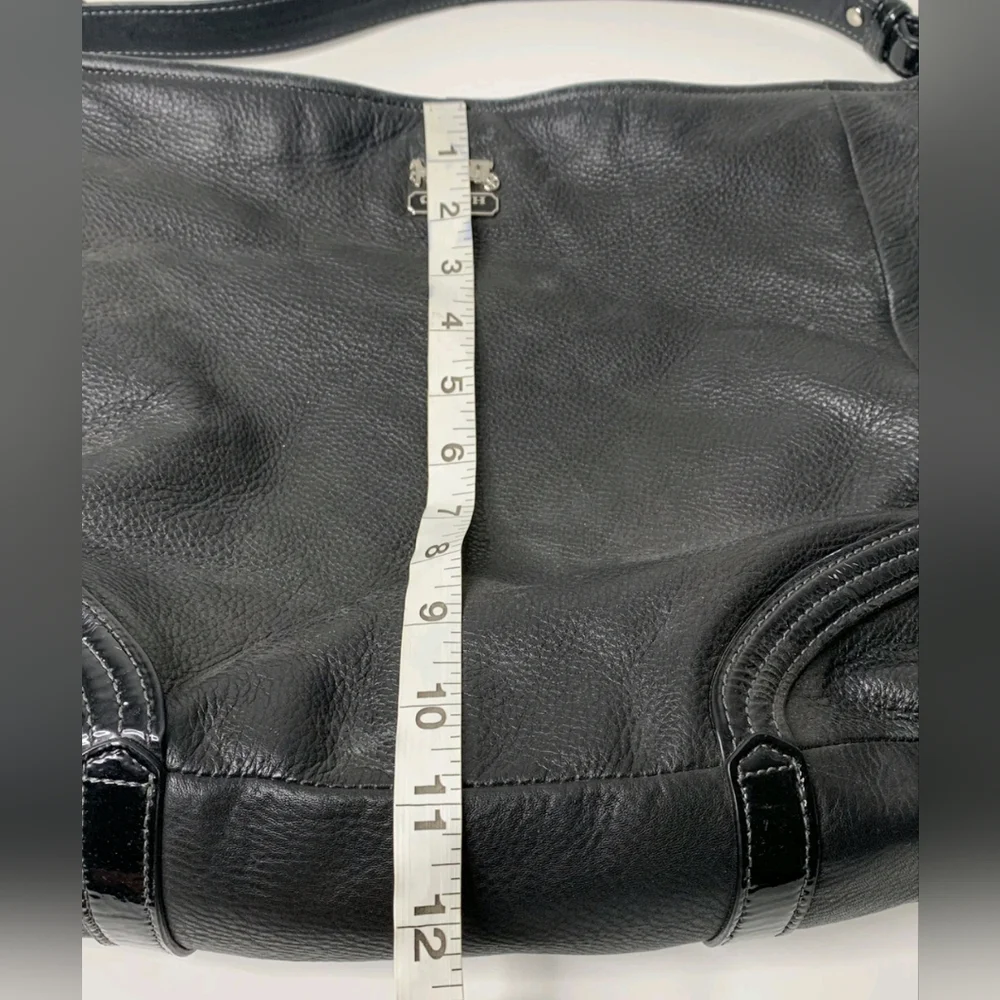 Coach Chelsea Signature Katarina Hobo Bag - #18903 - Black Pebbled Leather